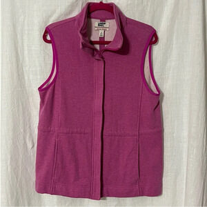 Women's Lands' End Serious Sweats Vest Women's Size Medium Pink Sleeveless